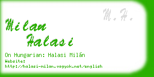 milan halasi business card